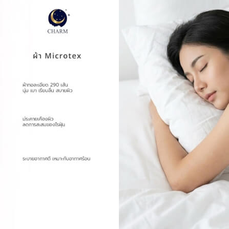 ปลอกหมอนหนุน CHARM AEROSOFT™ MICROTEX 26 X 36 นิ้ว สีดำ_3